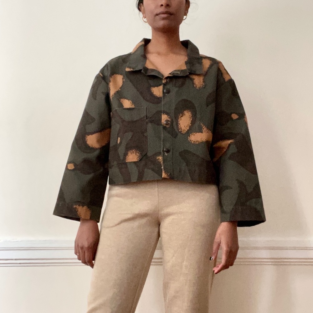 Canvas Camo Cropped Jacket
